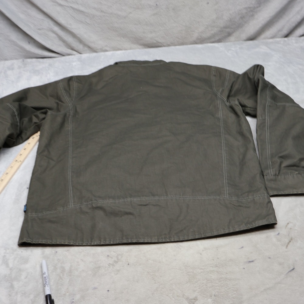 Kuhl Jacket Men XL Green Burr Canvas Rugged Fleece Lined Full Zip Utility Hiking - Picture 10 of 15